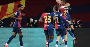 برشلونة يفوز علي يونج بويز 5-0 في مبارة كبيرة للبرسا